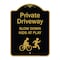 Signmission Designer Series-Private Driveway Slow Down Kids Play Heavy-Gauge Aluminum, 24" x 18", BG-1824-9926 A-DES-BG-1824-9926 - alternate 1
